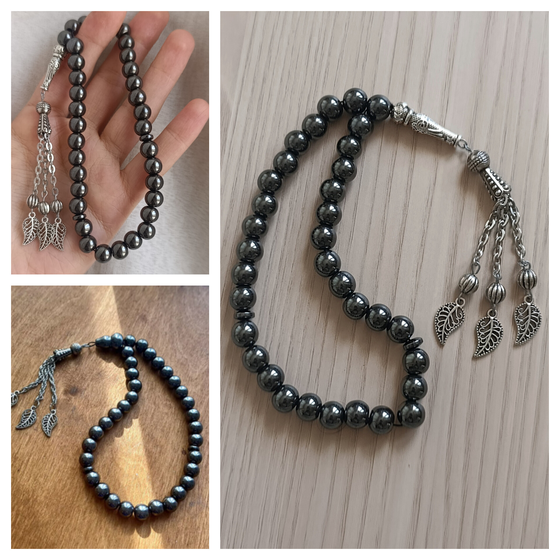 تسبیح‌ حدید ۳۳ دانه سایز ۸ میل